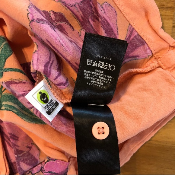 Obey Floral Hawaiian Print Button Up Top Size Small - Picture 6 of 7